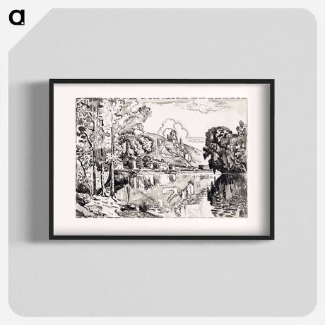 アートポスター-Les Andelys on a Summer Morning - ポール シニャック Poster.