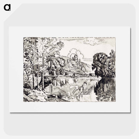 アートポスター-Les Andelys on a Summer Morning - ポール シニャック Poster.