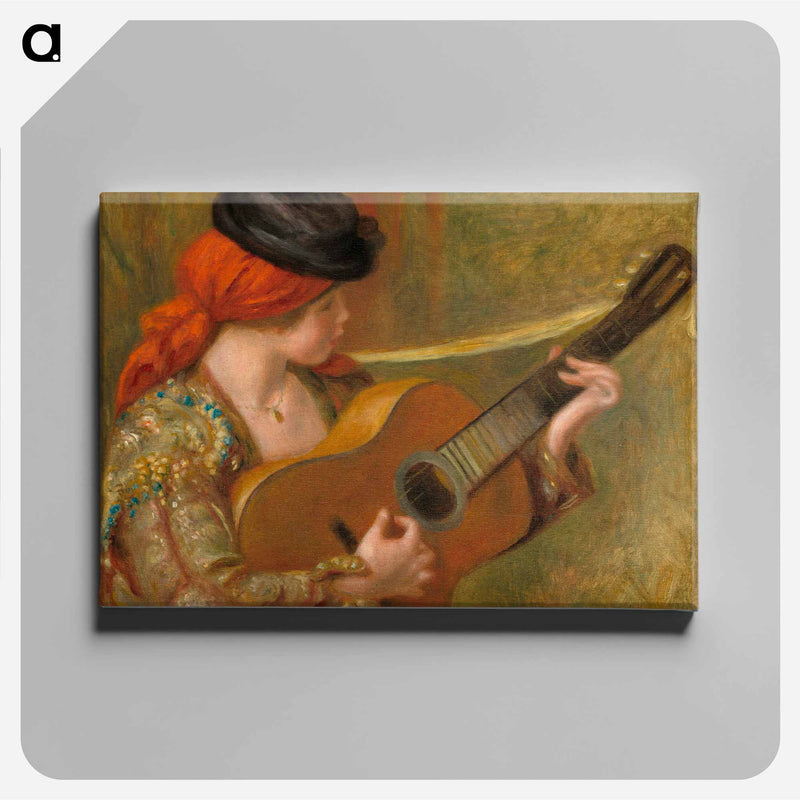 Young Spanish Woman with a Guitar - ピエール オーギュスト ルノワール Canvas.