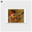 アートポストカード-Young Spanish Woman with a Guitar - ピエール オーギュスト ルノワール Postcard.