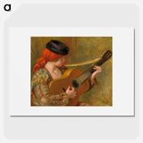 Young Spanish Woman with a Guitar - ピエール オーギュスト ルノワール Poster.