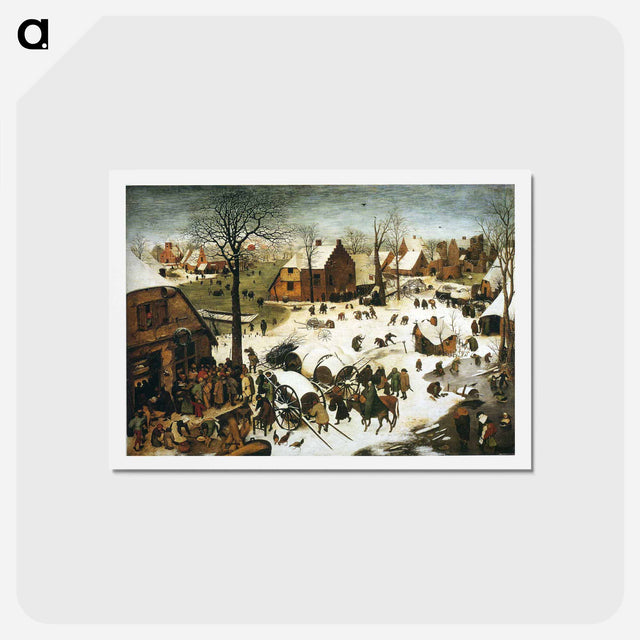 アートポストカード-Census at Bethlehem - ピーター ブリューゲル Postcard.