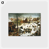 アートポストカード-Census at Bethlehem - ピーター ブリューゲル Postcard.