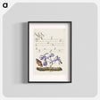 アートポスター-Scarlet Tiger Moth, Larkspur, Insect, and Caterpillar from Mira Calligraphiae Monumenta
 - 書道のお手本 Poster.