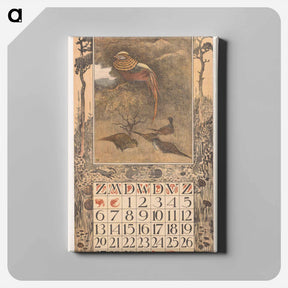 アートパネル-Kalenderblad september met fazanten - テオ ヴァン ホイテマ Canvas.