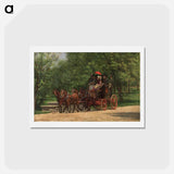 アートポストカード-A May Morning in the Park ( The Fairman Robers Four in Hand) - トーマス エイキンズ Postcard.