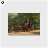 アートポストカード-A May Morning in the Park ( The Fairman Robers Four in Hand) - トーマス エイキンズ Postcard.