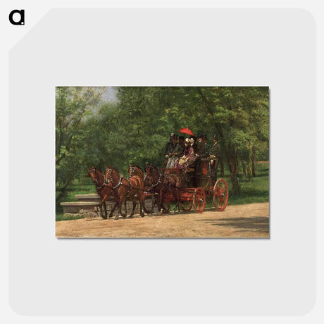 アートポストカード-A May Morning in the Park ( The Fairman Robers Four in Hand) - トーマス エイキンズ Postcard.