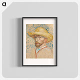 Self-Portrait with a Straw Hat - フィンセント ファン ゴッホ Poster.