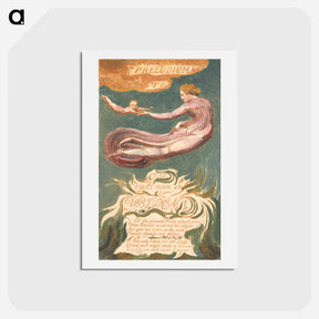 アートポストカード-The First Book of Urizen, Plate 2, Preludium to the Book of Urizen - ウィリアム ブレイク Postcard.