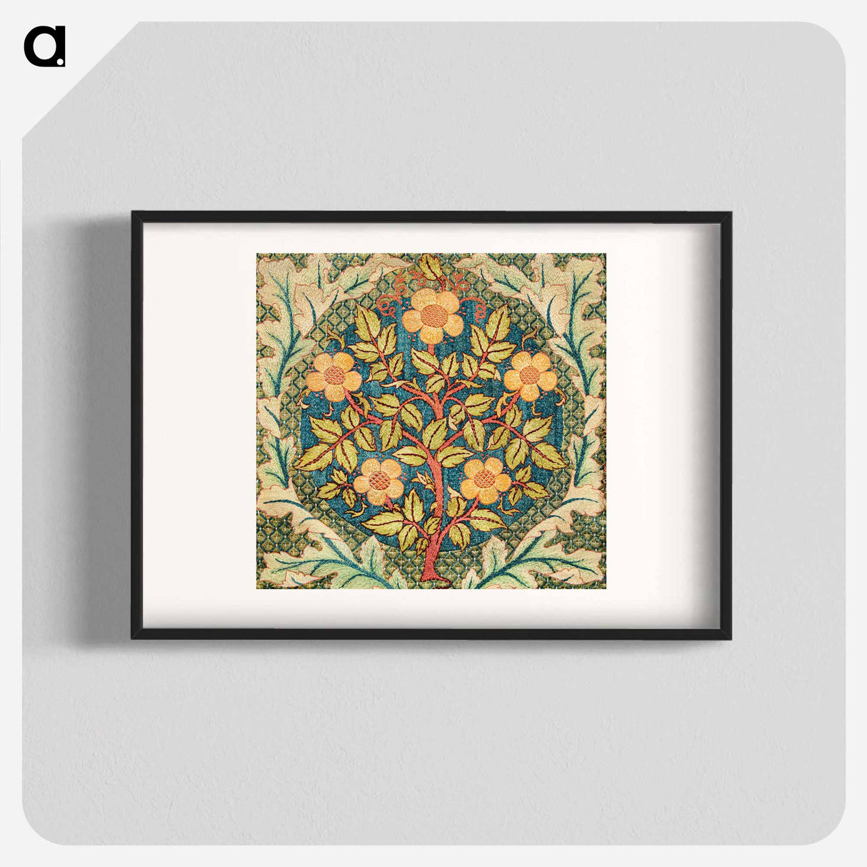 Rose wreath - William Morris Poster.