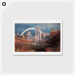アートポストカード-Rome, The Forum with a Rainbow - ウィリアム ターナー Postcard.