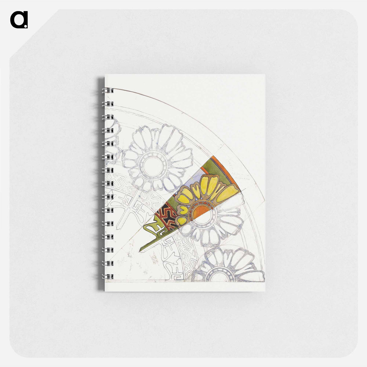 Preparatory cardboard for a stained glass window - アルフォンス ミュシャ Memo.