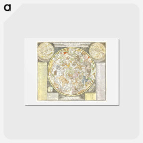 アートポストカード-Sterrenkaart van de noordelijke sterrenhemel - アンティーク地図 Postcard.