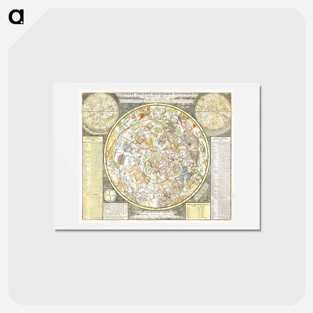 アートポストカード-Sterrenkaart van de noordelijke sterrenhemel - アンティーク地図 Postcard.