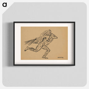 アートポスター-Female figure (wind) - アーノルド ピーター ワイズ クビンチャン Poster.