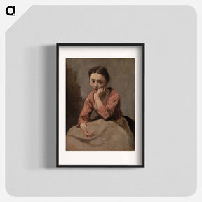 アートポスター-Pensive Young Woman
 - バーンズ・コレクション Poster.