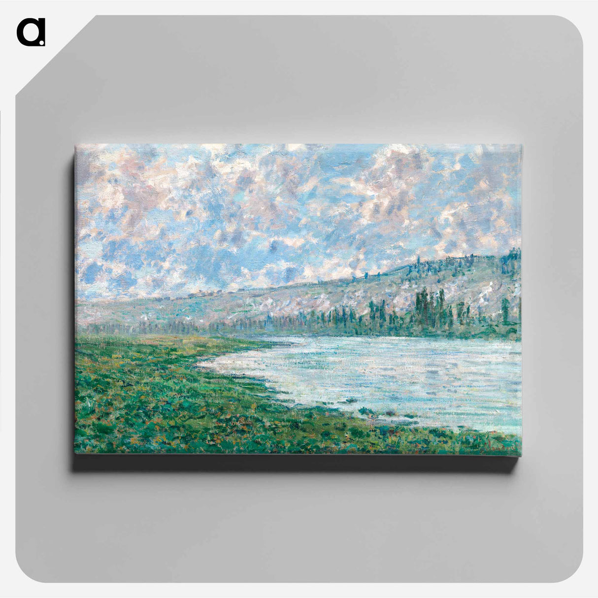 The Seine at Vétheuil - Claude Monet Canvas.