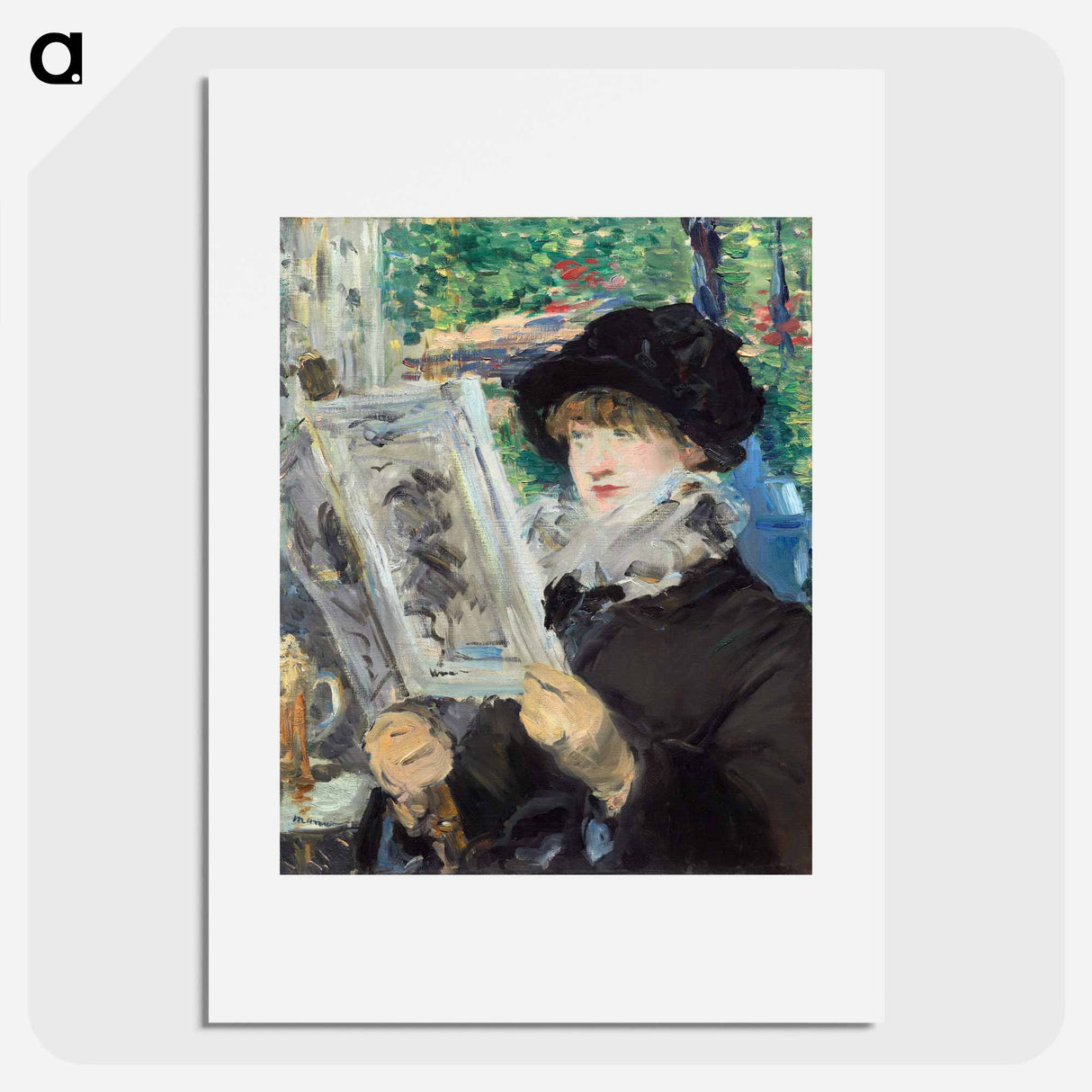 Woman Reading - Edouard Manet Poster.