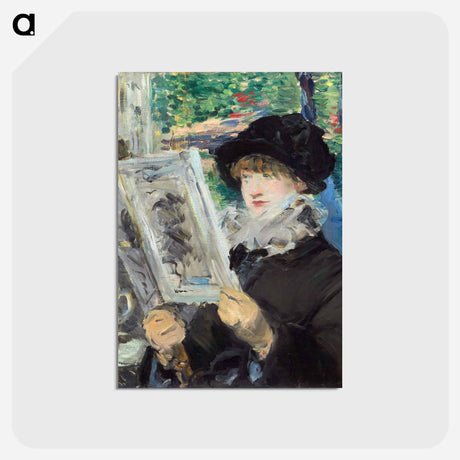 アートポストカード-Woman Reading - エドゥアール マネ Postcard.