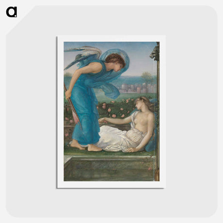アートポストカード-Cupid and Psyche - エドワード バーン ジョーンズ Postcard.