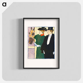 アートポスター-Woman holding a horse racing ticket - エドワード ペンフィールド Poster.