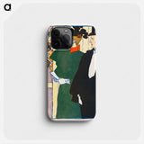 Woman holding a horse racing ticket - Edward Penfield Phone Case.