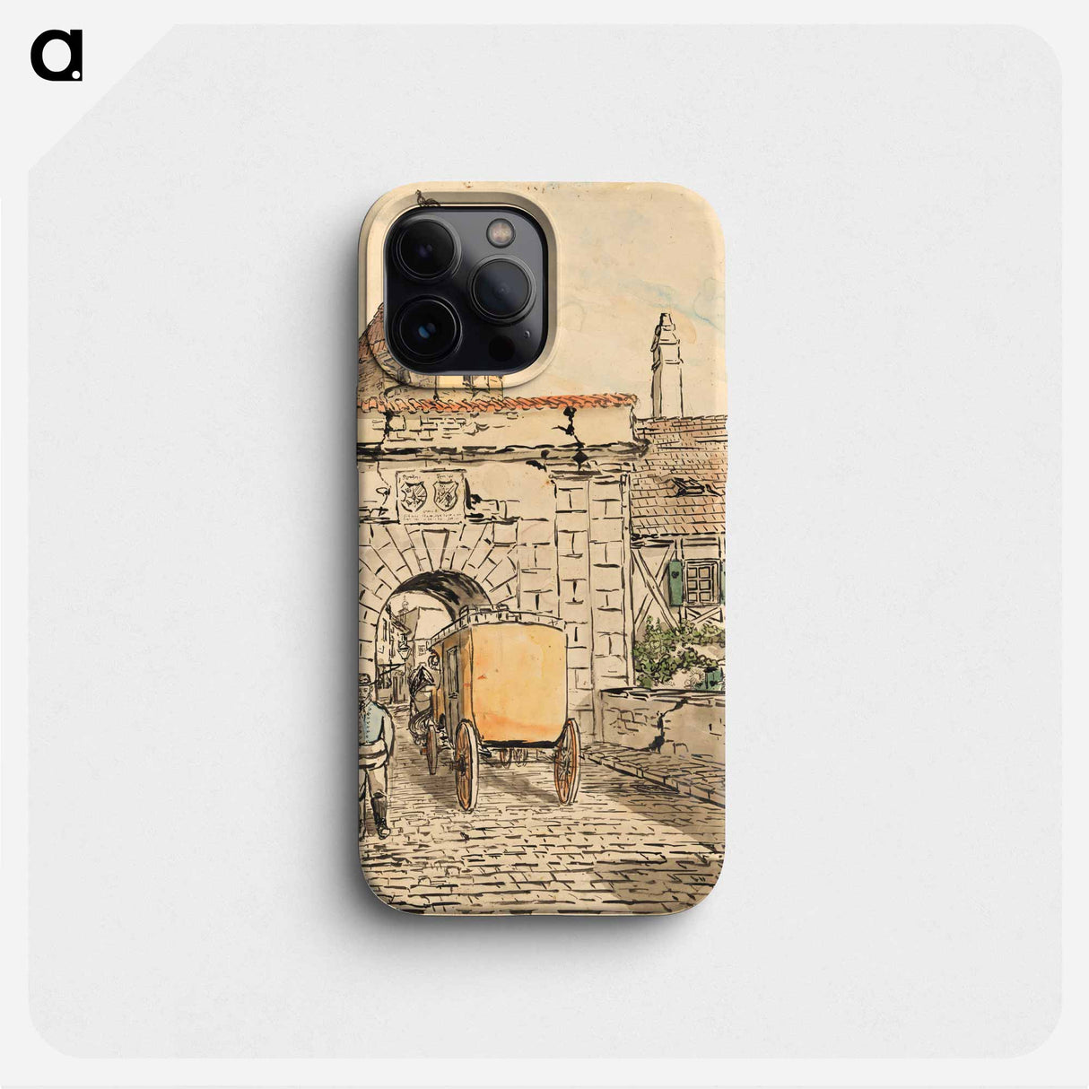 City gate with carriage - Egon Schiele Phone Case.