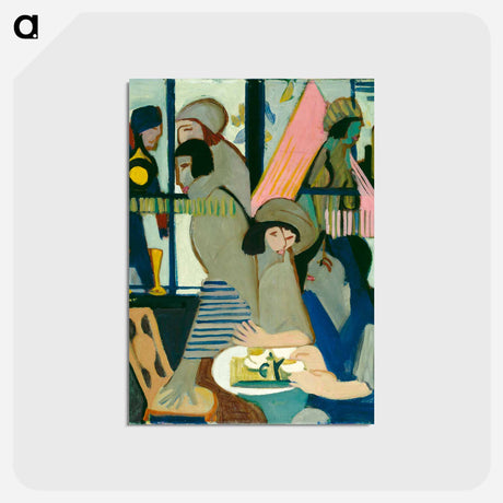 アートポストカード-Cafe - エルンスト ルートヴィヒ キルヒナー Postcard.