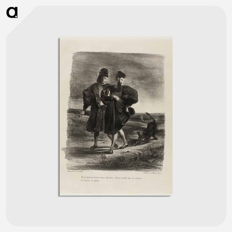 アートポストカード-オレンジ - ウジェーヌ ドラクロワ Postcard.