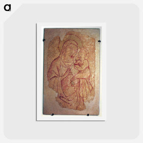 アートポストカード-Virgin and Child - フラ アンジェリコ Postcard.