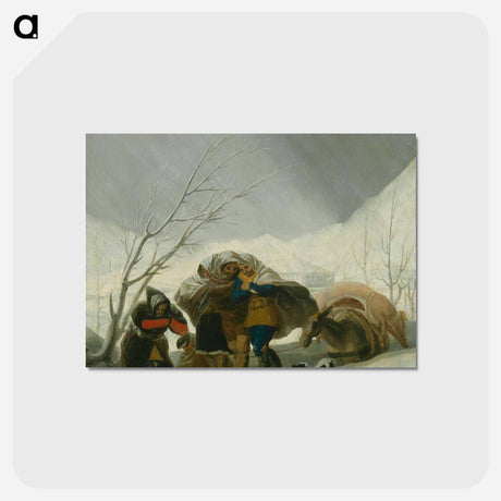 アートポストカード-Winter Scene - フランシスコ デ ゴヤ Postcard.