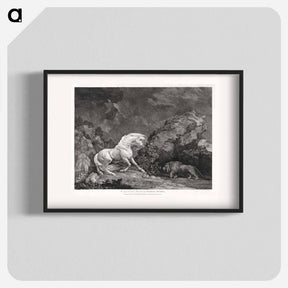 アートポスター-A Horse Affrighted by a Lion
 - ジョージ スタッブス Poster.