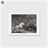 アートポストカード-A Horse Affrighted by a Lion
 - ジョージ スタッブス Postcard.