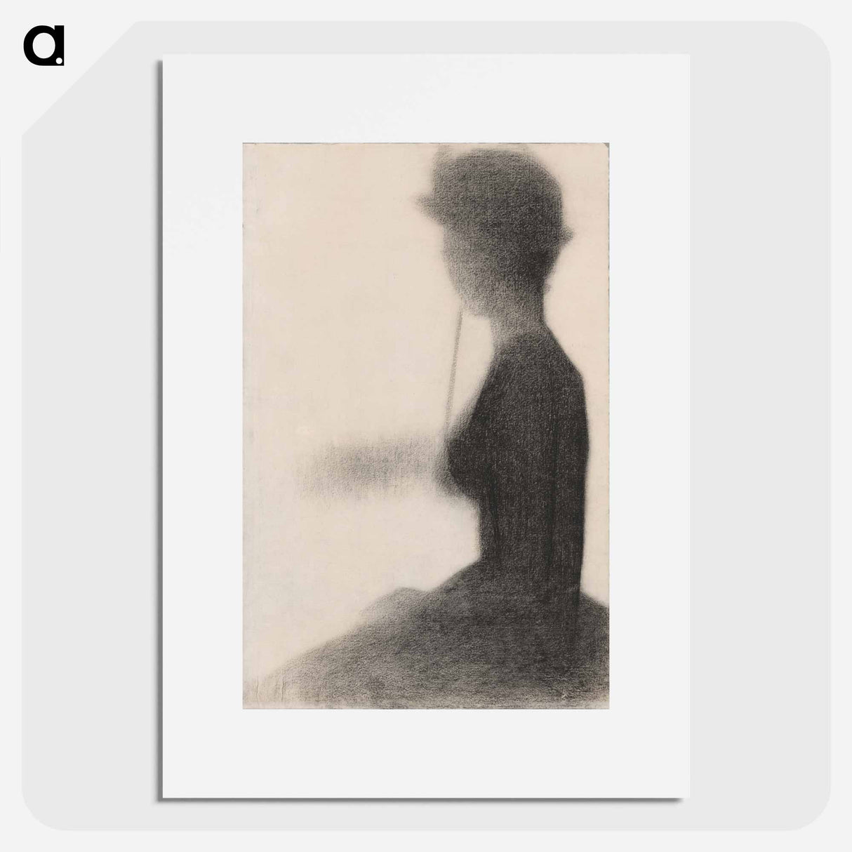 Seated Woman with a Parasol (study for La Grande Jatte) - ジョルジュ スーラ Poster.
