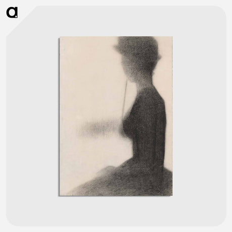 アートポストカード-Seated Woman with a Parasol (study for La Grande Jatte) - ジョルジュ スーラ Postcard.