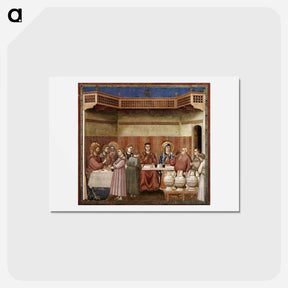 アートポストカード-Marriage at Cana - ジョット ディ ボンドーネ Postcard.