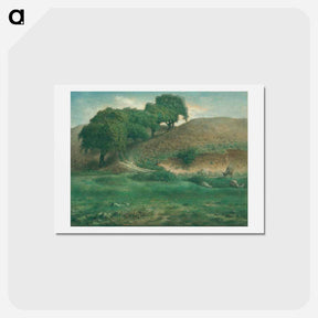 アートポストカード-Path through the Chestnut Trees, Cusset - ジャン フランソワ ミレー Postcard.