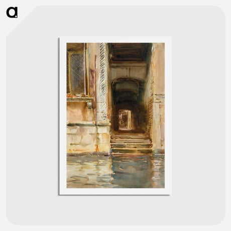 アートポストカード-Venetian Passageway - ジョン シンガー サージェント Postcard.