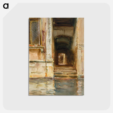 アートポストカード-Venetian Passageway - ジョン シンガー サージェント Postcard.