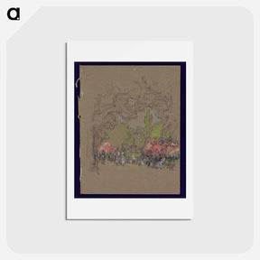 アートポストカード-Benches in Kensington Park
 - ジョセフ ペネル Postcard.