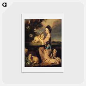 アートポストカード-Lady Mary Leslie - ジョシュア レノルズ Postcard.