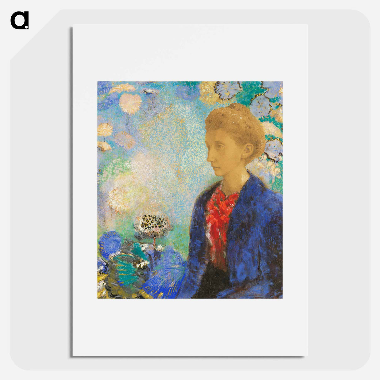 Baronne de Domecy - オディロン ルドン Poster.
