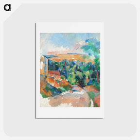 アートポストカード-The Bend in the Road - ポール セザンヌ Postcard.