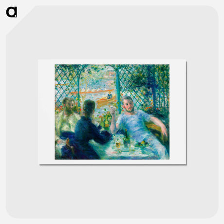 アートポストカード-Lunch at the Restaurant Fournaise (The Rowers’ Lunch) - ピエール オーギュスト ルノワール Postcard.