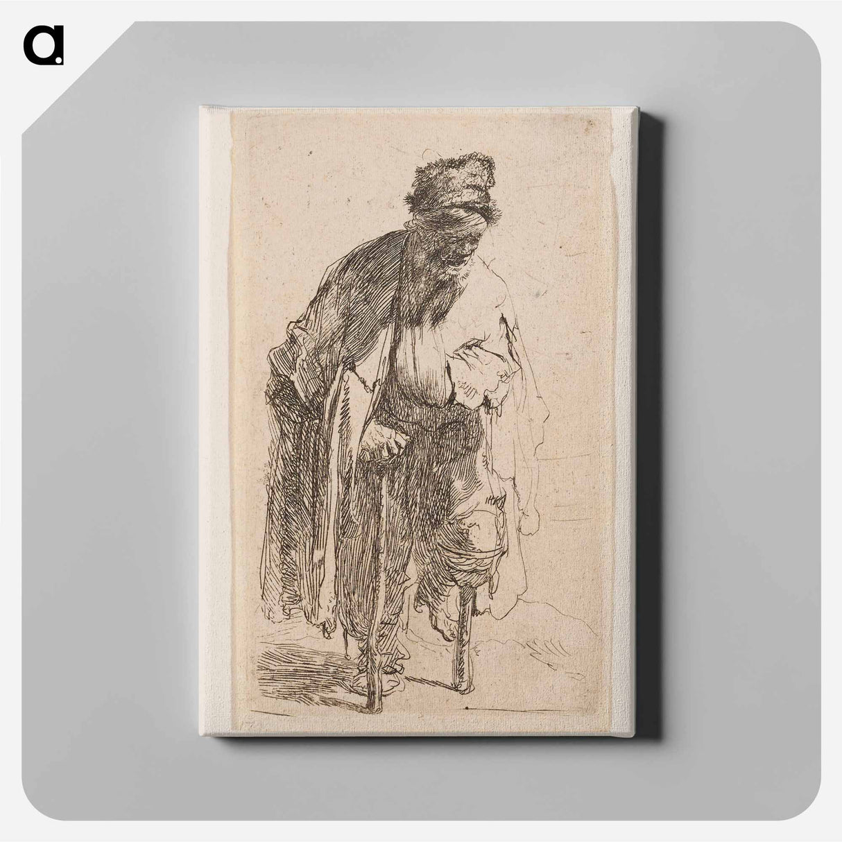 Beggar with a Wooden Leg - Rembrandt van Rijn Canvas.