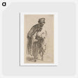 アートポストカード-Beggar with a Wooden Leg - レンブラント ファン レイン Postcard.