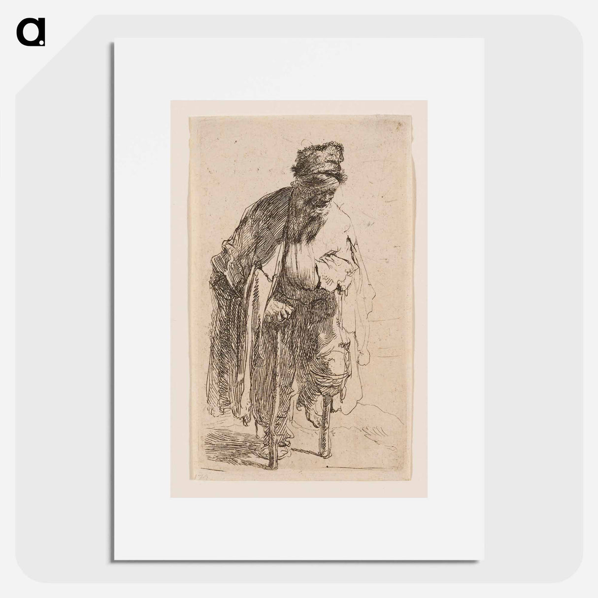 Beggar with a Wooden Leg - Rembrandt van Rijn Poster.