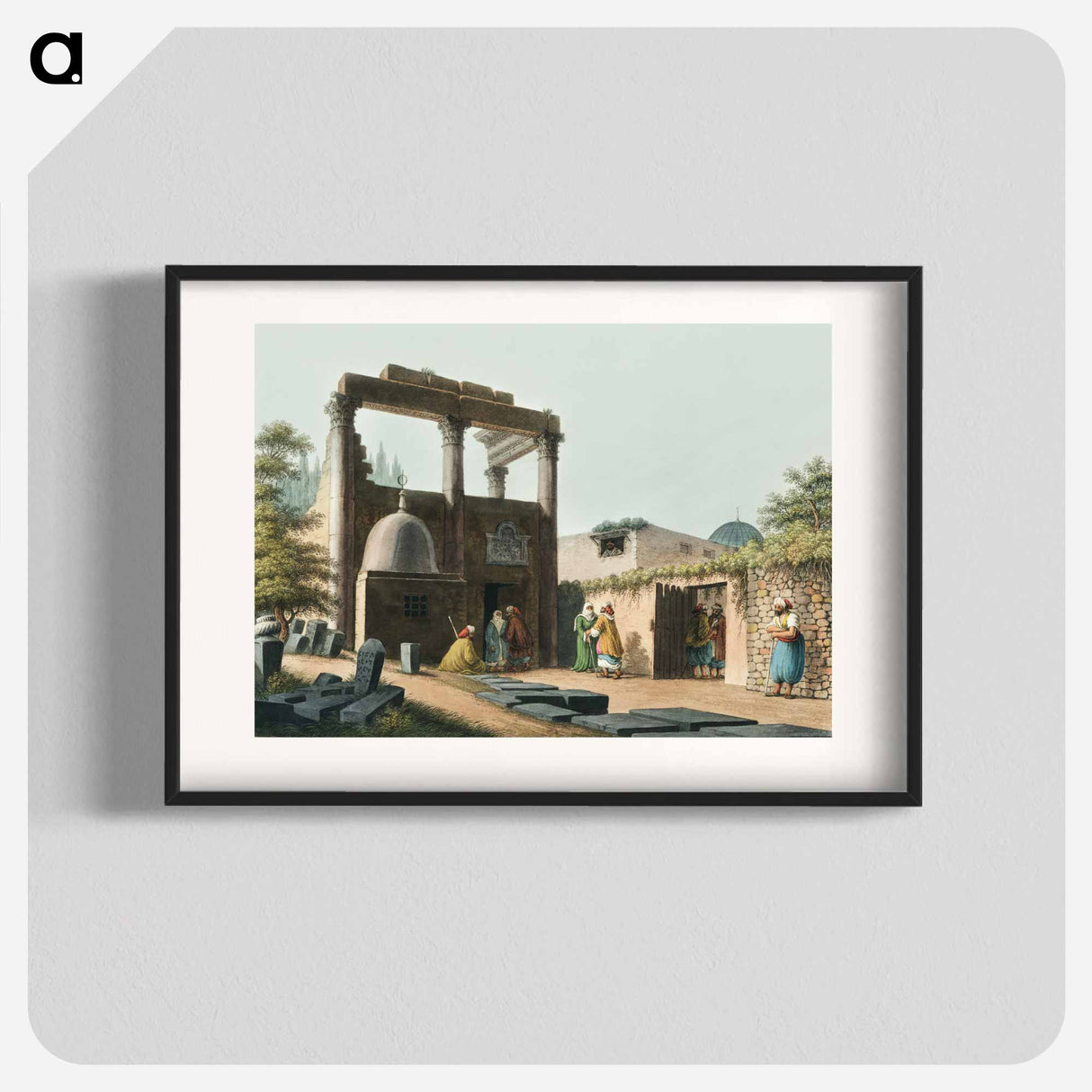Mosque at Latachia - View of the Ottoman Empire Poster.