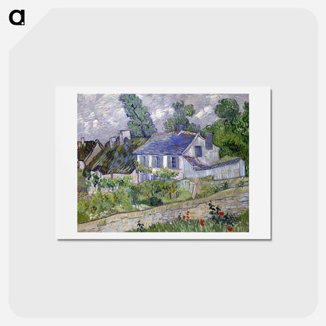 アートポストカード-Houses at Auvers - フィンセント ファン ゴッホ Postcard.